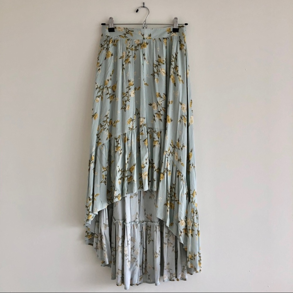 High-low floral skirt